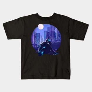 Cyberpunk blues Kids T-Shirt